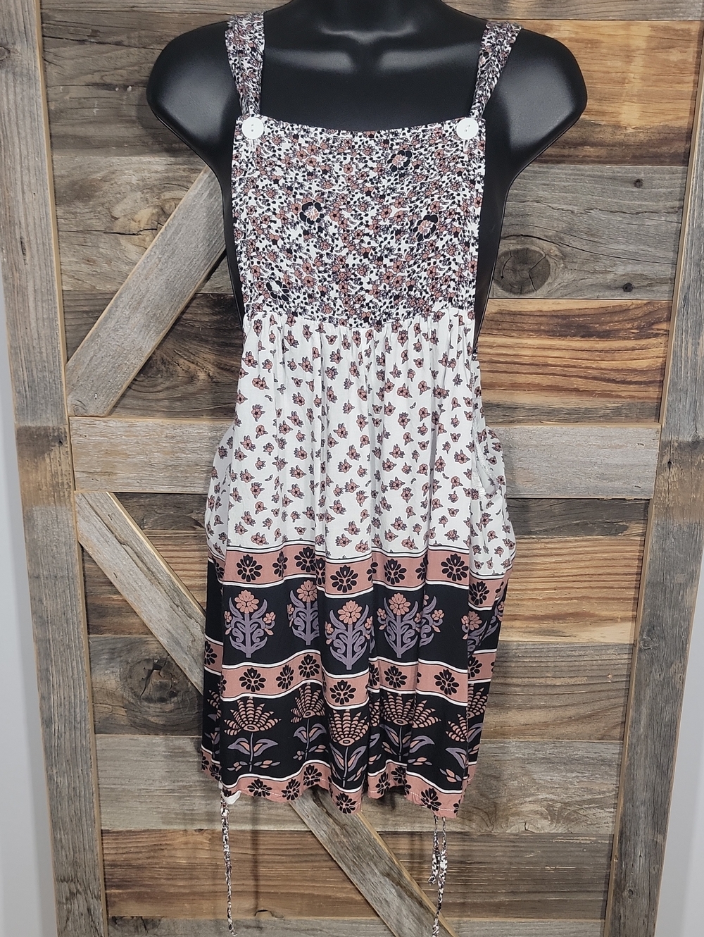 Boho Floral Smocked Romper